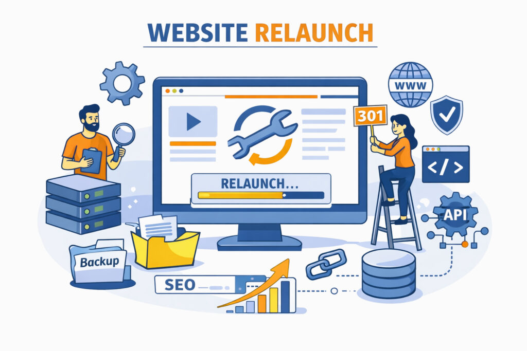 Illustration eine Website Relaunch