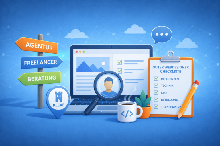 Illustration - Checkliste: Wie finde ich einen Webdesigner in Kleve?